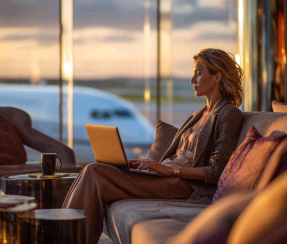 אישה בטרקלין